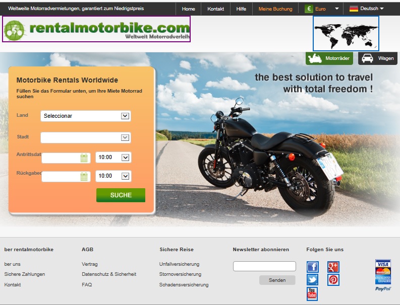 Motorrad mieten weltweit günstig mit Rentalmotorbike